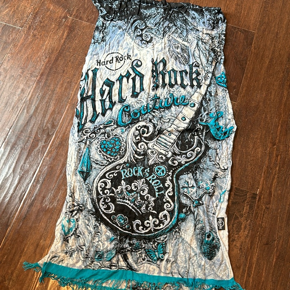 Hard Rock couture shawl, 100% rayon